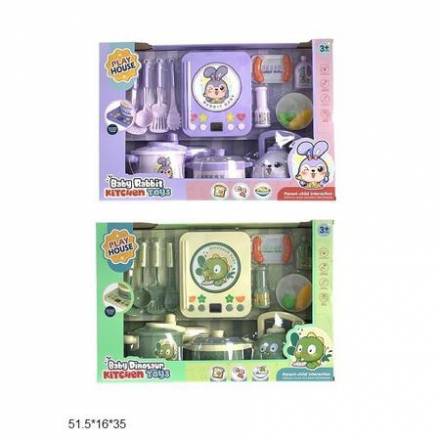 Кухонний набір HY01-1/02-1 з плитою та аксес.батар.муз.світ.2в.кор.51,5*16*35 /10/ - 1