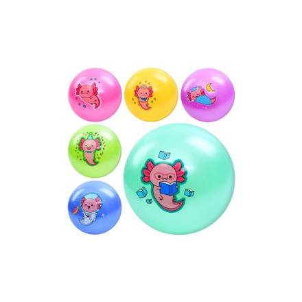 М'яч дитячий MS 3736 (120шт) 9 дюймів, малюнок, 60г, 6видів/6 кольорів - 1