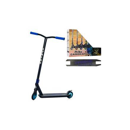 Самокат SR 2-068-3-BBL (1шт) алюм+пласт,трюковий,2шт.ПУ110мм-алюм,кермо90см,підніжка36-11,чорно-сині - 1