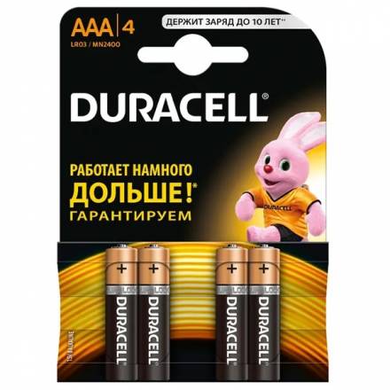 Батарейка DURACELL LR03 MN2400 PLUS 1x4 шт. - 1