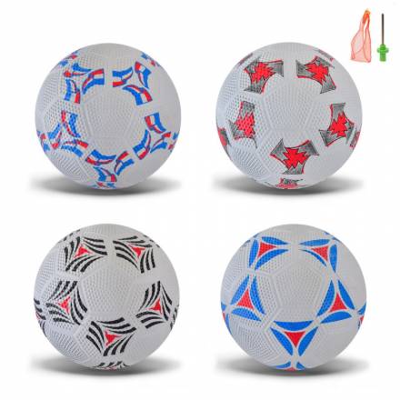 М'яч футбольний  арт. FB2323 (50шт) №5, Гума, 420 грам, MIX 2 кольори, сітка+голка - 1