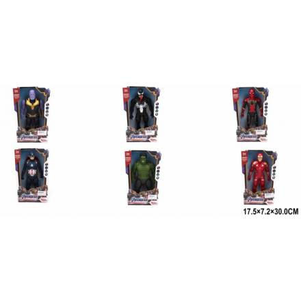 Герої Avengers арт. 201/02/03/04/05/06 (72шт/2) 6видів,короб. 17,5 * 7,2 * 30см - 1