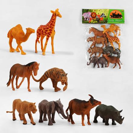 Набір тварин TK 10369 (168/2) "TK Group", "Дикі тварини", 8 шт., в пакеті - 1