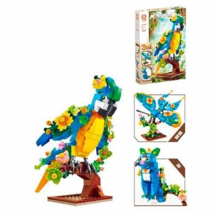 Конструктор FC1051 (папуга 23,8см, метелик 22,1см, кіт 12,7см), 408дет, в кор-ці - 1