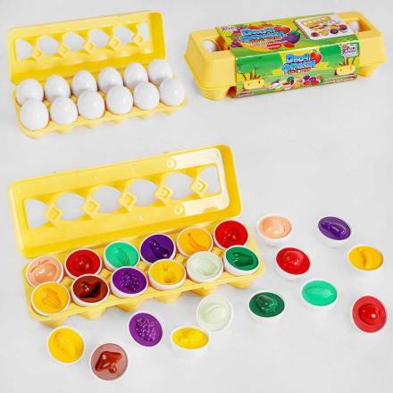 Овочі та фрукти 3D сортер 48666 (18) "4FUN Game Club", "Яєчний лоток", 12 штук в коробці - 1