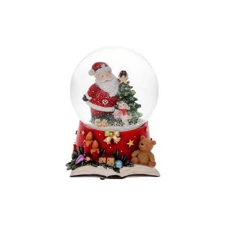 Снігова куля 559555 15см з музикою на завідн механізмі Книга Санти - 1