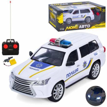 Машина M 5011 (9шт) Р/К, 1:12, 32см, поліція, гумові колеса, світло, акум, USB-зарядне, в кор-ці - 1