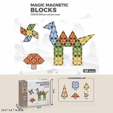 Конструктор магнітний MAGIC MAGNETIC 9900 28дет.кор.23*4,5*18 - 1
