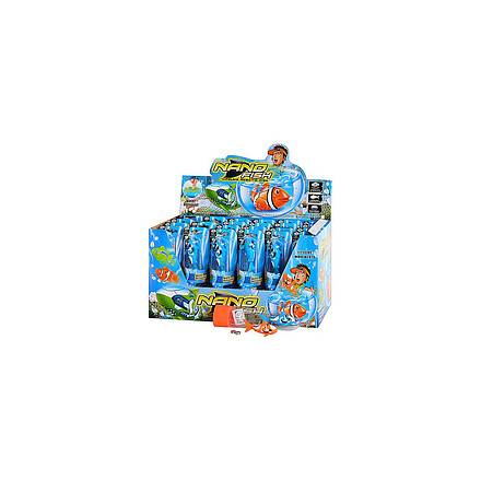 Водоплаввающая игрушка JH 6602 (240 шт) рыбка, в колбе , 2 цвета, 24шт в дисплее. - 1