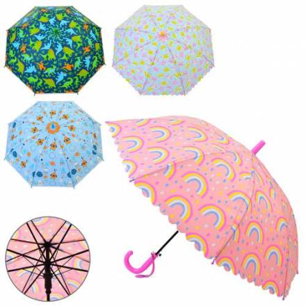 Парасолька дитяча MK 5262 (30шт) довжина 66см, тростина 60,5см, діаметр 84см, спиця 48,5см, клейонка - 1