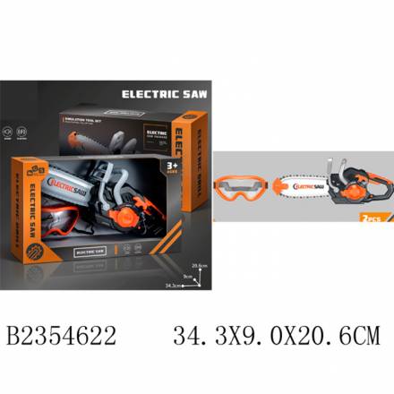 Бензопила 778-2 (12шт) 33см, звук, на бат-ці, окуляри, в кор-ці, 34-20,5-9см - 1