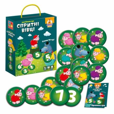 Гра настільна Vladi Toys розважальна. Спритні вівці. Схопи 10-ку! VT8033-07 - 1