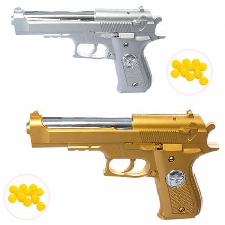 Пістолет 007 (192шт/2) з кулями, в сумці - 17 * 25 см, розмір іграшки - 22 см - 1