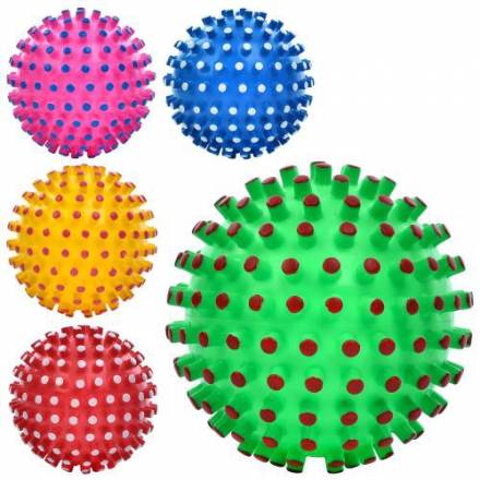 М'яч дитячий MS 4525 (60шт) 6 дюймів, масажний, 160-170г, мікс кольорів, у пакеті - 1