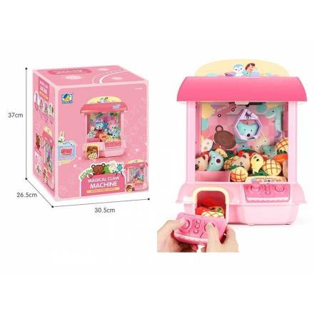 Гра LQL 3305 (8) "Автомат з іграшками", підсвічування, звук, пульт керування, монетки, м’які іграшки - 1