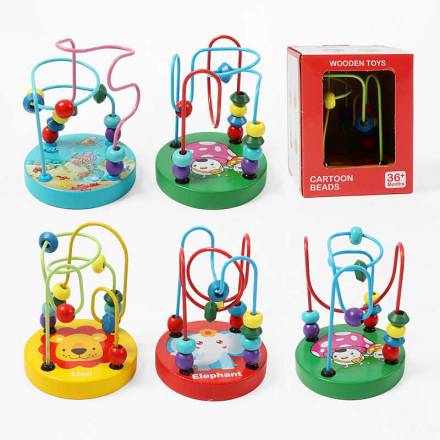 Пальчиковий лабіринт C 74190 (144) 5 видів, дерев’яний, в коробці, ВИДАЄТЬСЯ МІКС - 1