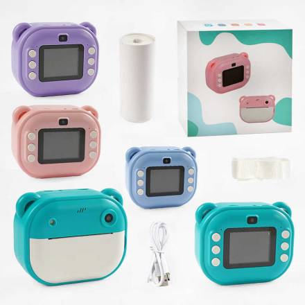 Фотоапарат-принтер C 66631 (40) 4 кольори, фронтальна камера, чб друк, USB-кабель, 2 рулони термопап - 1