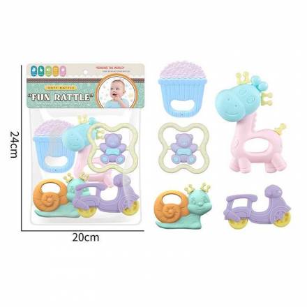 Набір брязкалець JHD 235 (144/2) 5 штук, прорізувач, в пакеті - 1