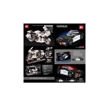 Конструктор 33006-4 поліція, транспорт, 2 види (мотоцикл 318дет, машина 253дет), в кор-ці, 26 - 1