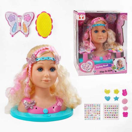 Манекен для зачісок YL 888 C-1 (8) манекен для зачісок та макіяжу, світловий ефект, з аксесуарами, в - 1