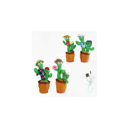 Інтерактивна іграшка C 63394 (100) 4 види, “Кактус”, українські пісні, функція запису - 1