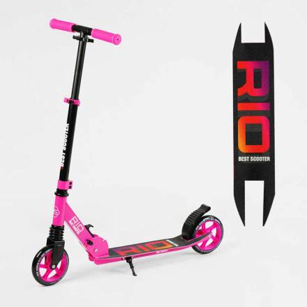 Самокат двоколісний "Best Scooter" R 21071 (4) колеса PU 145мм, передній амортизатор, алюмінієве гал - 1