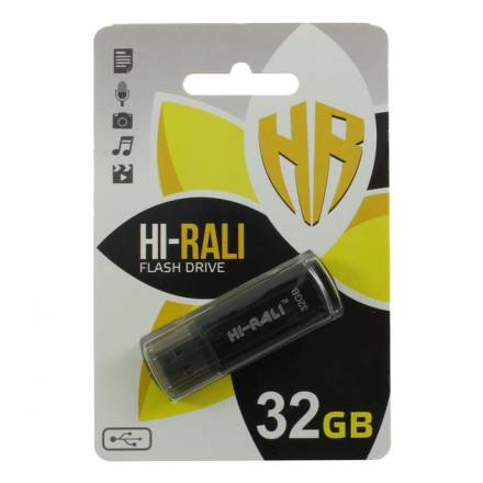 Флешка USB Hi-Rali 32GB Stark series silver - 1