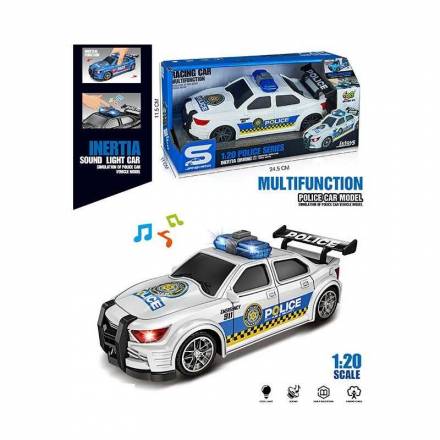 Машина JS 167 C "Поліцейська машина", звук, підсвітка, масштаб 1:20, гумові колеса, інерція, - 1