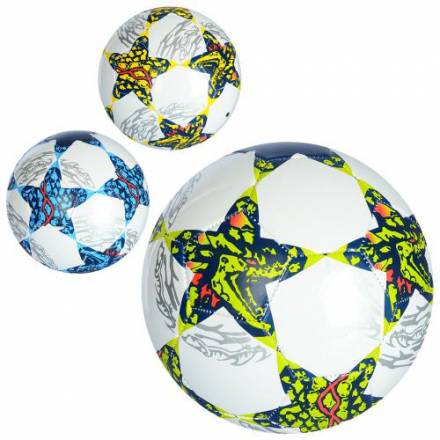 Мяч футбольный EN 3231 (30шт) размер 5, ПВХ 1,6мм, 300-320г, 3 цвета, в кульке - 1