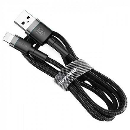 Кабель Baseus cafule Cable USB For Micro 2.4A 0.5M Gray+Black CAMKLF-AG1 - 1