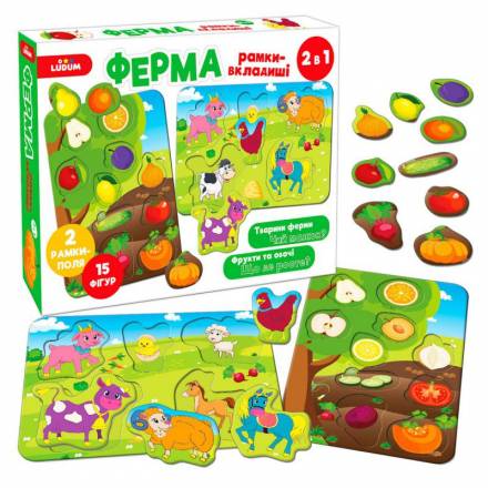 Гра настільна Ферма Рамки-вкладиші 2в1 ME5032-14 - 1