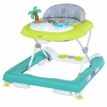 Ходунки ME 1103 PARADISE Tropical Green (1шт) 3в1 муз.панель для ніг,пушер,кол4шт,муз, св,салат-зел - 1