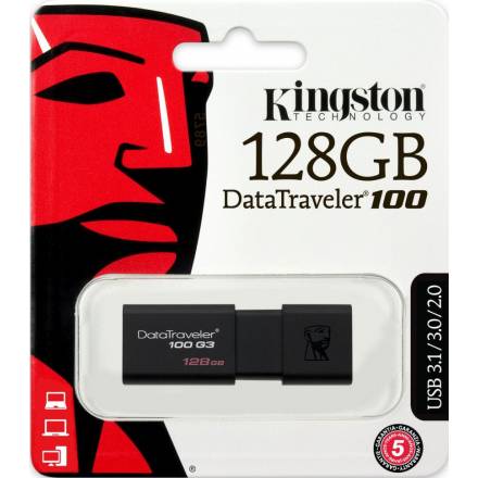Флешка USB Kingston USB3.0 DT100G3 128GB - 1