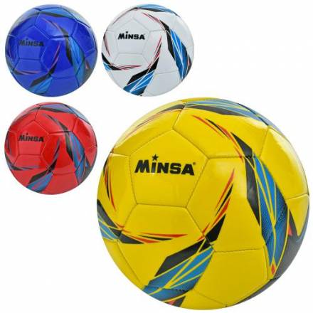 М'яч футбольний MS 3697 (30шт) розмір5, TPU, 320-340г, 4кольори, в пакеті - 1