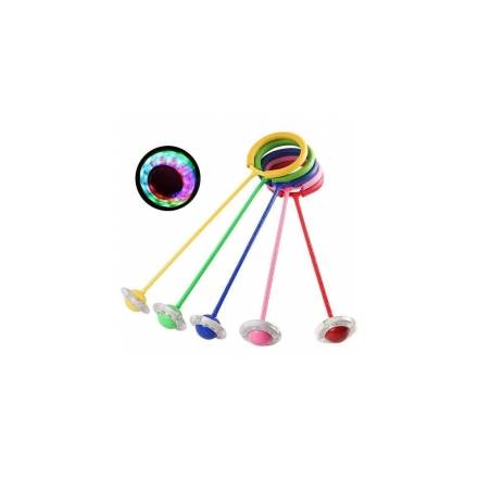 Скакалка MS 3235 (100шт) светящаяся нейроскакалка на одну ногу, 64см, толщина1,1см, 5цветов - 1