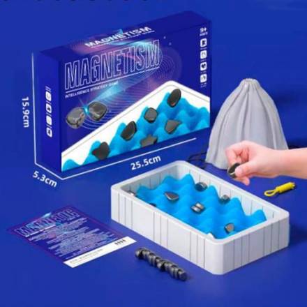 Настільна гра KJ107-1A магнитна гра, магнитні каміння, ігрове поле, в кор-ці, 25,5-16-5,5см - 1