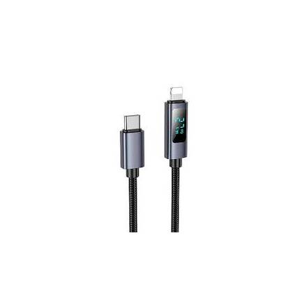 Кабель Hoco X112 Favor з дисплеєм Lightning 2.4A 1m - 1