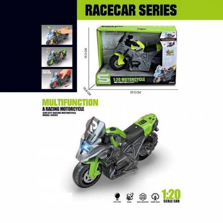 Мотоцикл JS 196 (72/2) світло, звук, інерція, кермо повертається, масштаб 1:20, в коробці - 1