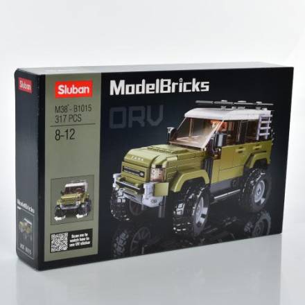Конструктор SLUBAN M38-B1015,джип, 15,9см, фігурка, 317дет, в кор-ці, 38-24-7см - 1