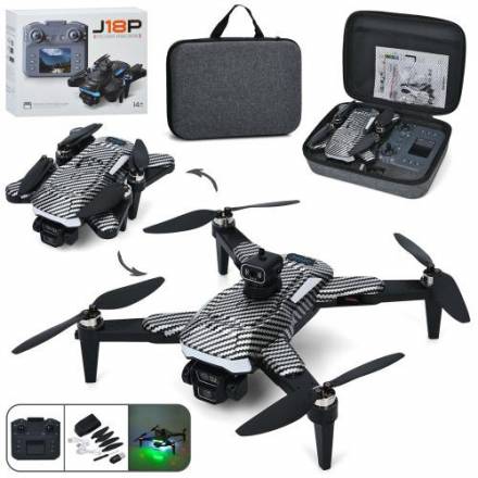 Квадрокоптер J18P р/к,2,4G,44см,акум,світло,камера,складний,Wi-Fi,TF,USB-зарядне,пульт-дісплей - 1