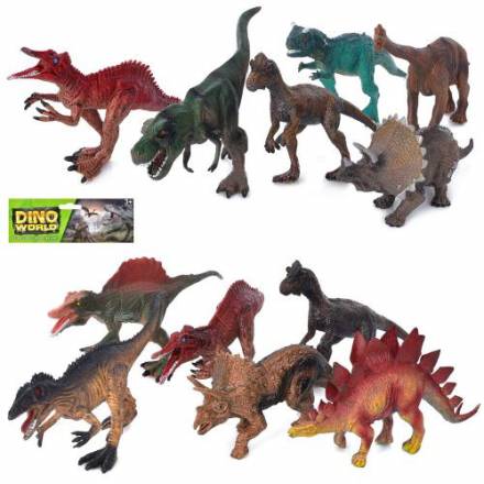 Фігурка 9925-6 (60шт) динозаври, 6шт, 2види, у кульку, 30-19,5-5см - 1