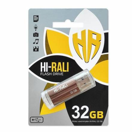 Флешка USB Hi-Rali 32GB Corsair series Silver - 1