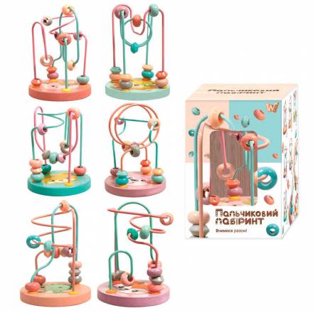 Пальчиковий лабіринт 58958 "WToys", дерев`яний, в коробці - 1