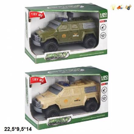 Вантажівка 661-034D/036D військ.інерц.батар.муз.світ.2кол.кор.22*9,5*14 - 1