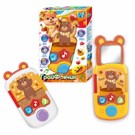 Телефон "Грайфончик" 80603 "WToys", 2 кольори, ОЗВУЧУВАННЯ УКРАЇНСЬКОЮ МОВОЮ - 1
