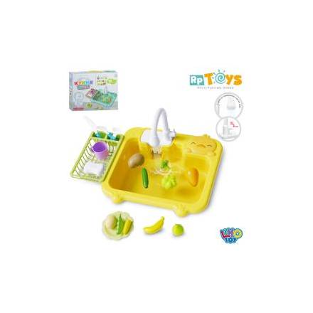 Кухня WD-801A (20шт) 46-31,5-31см, мийка-ллється вода, продукти, посуд, 16предметів, на бат-ці, в ко - 1