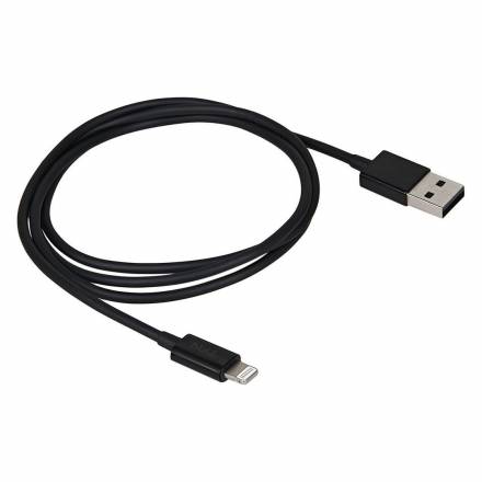 Кабель USB - Lightning (Iphone/IPad) 1м, черный нейлоновый, BK-75 - 1