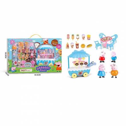 Герої 618-6 (24) 4 фігурки, аксесуари, фургончик з морозивом, стіл та стільці, в коробці - 1