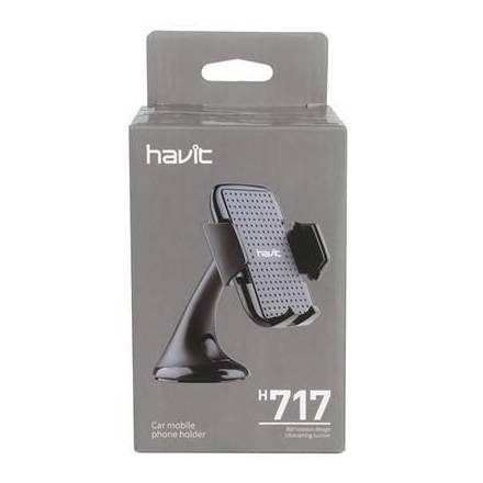 Автотримач для мобільного телефону HAVIT HV-H717, black (40шт/ящ) - 1
