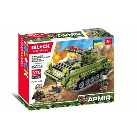 Конструктор IBLOCK PL-920-165 (36шт) АРМИЯ,376дет., в собран.кор. 28*6*21см - 2